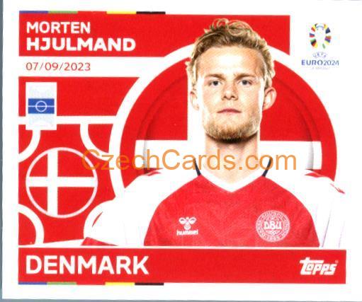 Morten Hjulmand 2024 Topps UEFA Euro sticker #DEN17