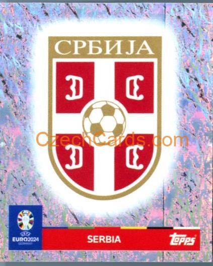 Emblem Serbia 2024 Topps UEFA Euro sticker foil #SRB1