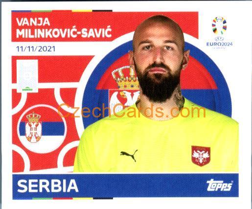 Vanja Milinković-Savić 2024 Topps UEFA Euro sticker #SRB4