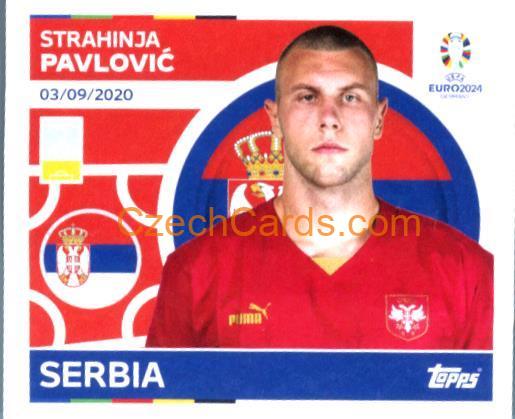 Strahinja Pavlović 2024 Topps UEFA Euro sticker #SRB5