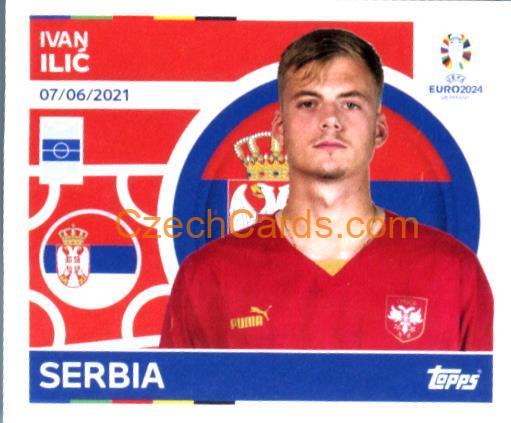 Ivan Ilić 2024 Topps UEFA Euro sticker #SRB15