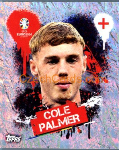Cole Palmer 2024 Topps UEFA Euro sticker foil #ENG3