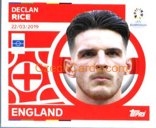 Declan Rice 2024 Topps UEFA Euro sticker #ENG14