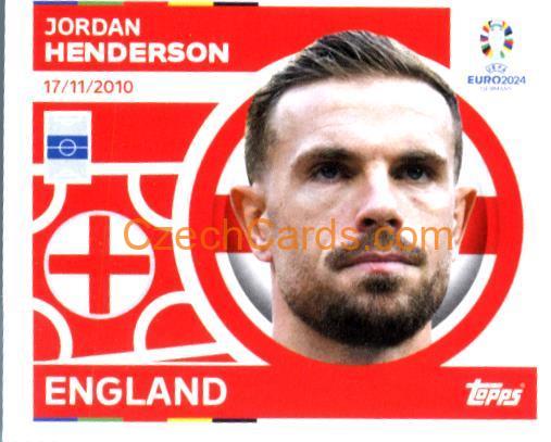 Jordan Henderson 2024 Topps UEFA Euro sticker #ENG15