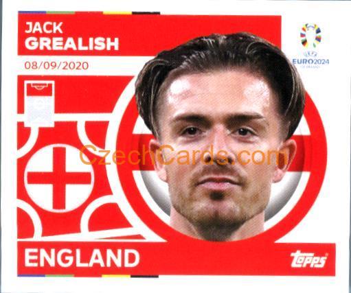 Jack Grealish 2024 Topps UEFA Euro sticker #ENG19