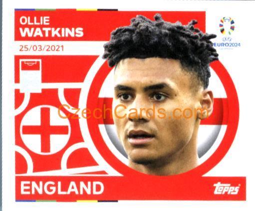 Ollie Watkins 2024 Topps UEFA Euro sticker #ENG20