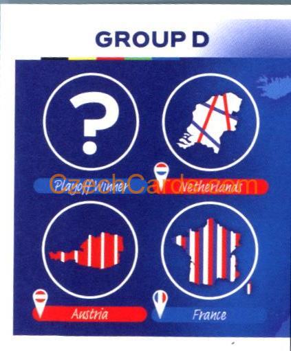 Overview Group D 1/2 2024 Topps UEFA Euro sticker #GD1