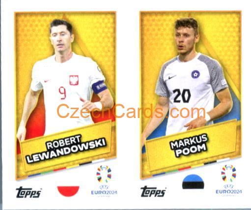 Lewandowski / Poom 2024 Topps UEFA Euro sticker #EST-POL-SP