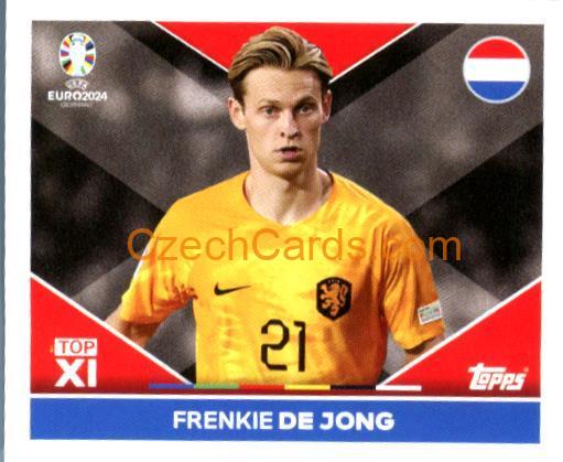 Frenkie de Jong 2024 Topps UEFA Euro sticker #NED-TOP1