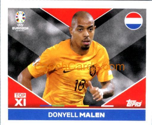 Donyell Malen 2024 Topps UEFA Euro sticker #NED-TOP2