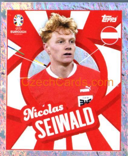 Nicolas Seiwald 2024 Topps UEFA Euro sticker foil #AUT-PTW