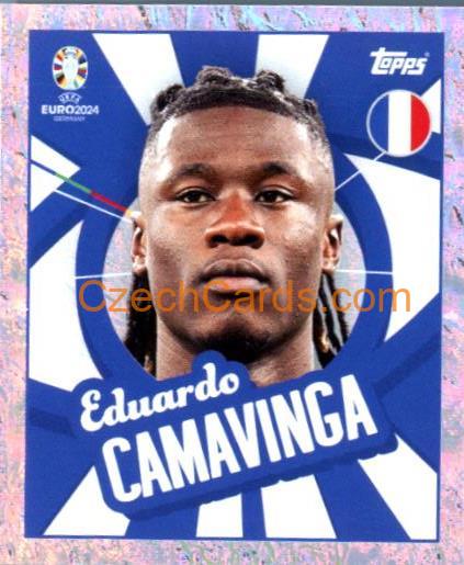 Eduardo Camavinga 2024 Topps UEFA Euro sticker foil #FRA-PTW