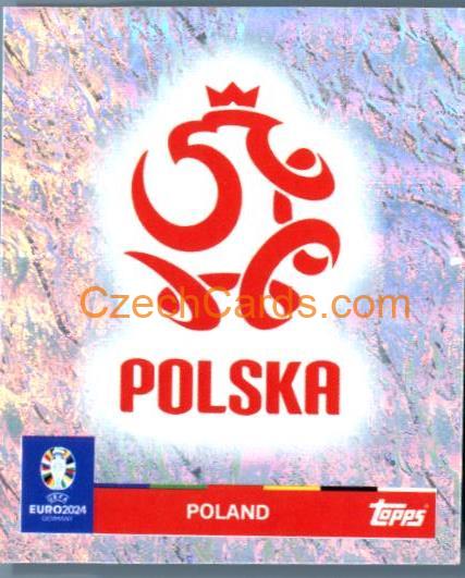 Emblem Poland 2024 Topps UEFA Euro sticker foil #POL1