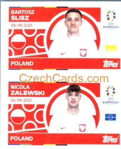 Bartosz Slisz / Nicola Zalewski 2024 Topps UEFA Euro sticker #POL8-9