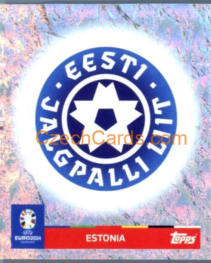 Emblem Estonia 2024 Topps UEFA Euro sticker foil #EST1