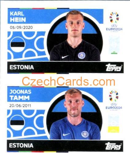 Karl Hein / Joonas Tamm 2024 Topps UEFA Euro sticker #EST2-3