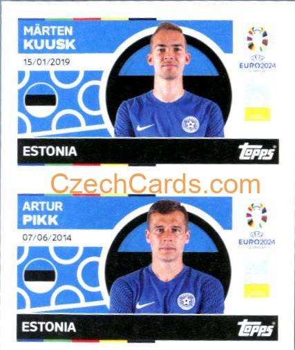 Märten Kuusk / Artur Pikk 2024 Topps UEFA Euro sticker #EST4-5