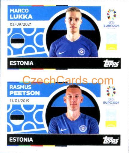 Marco Lukka / Rasmus Peetson 2024 Topps UEFA Euro sticker #EST6-7