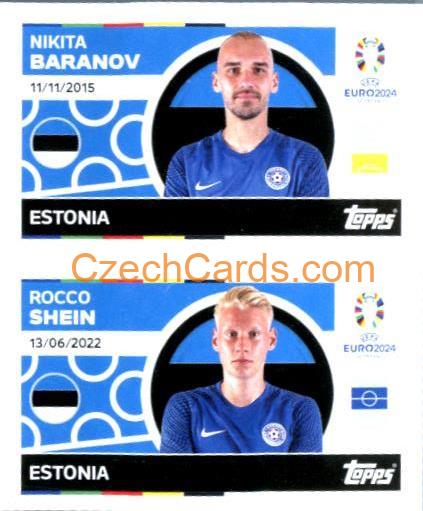 Nikita Baranov / Rocco Shein 2024 Topps UEFA Euro sticker #EST10-11