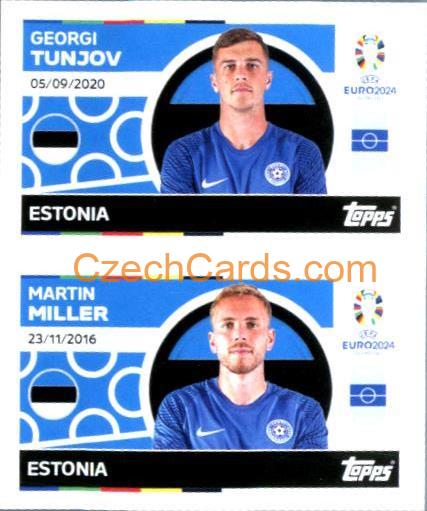 Georgi Tunjov / Martin Miller 2024 Topps UEFA Euro sticker #EST12-13