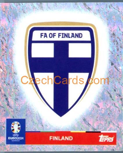Emblem Finland 2024 Topps UEFA Euro sticker foil #FIN1