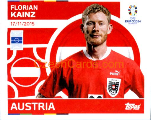 Florian Kainz 2024 Topps UEFA Euro sticker #AUT16