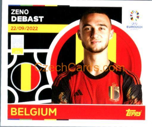 Zeno Debast 2024 Topps UEFA Euro sticker #BEL9
