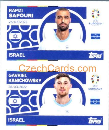 Ramzi Safouri / Gavriel Kanichowsky 2024 Topps UEFA Euro sticker #ISR12-13
