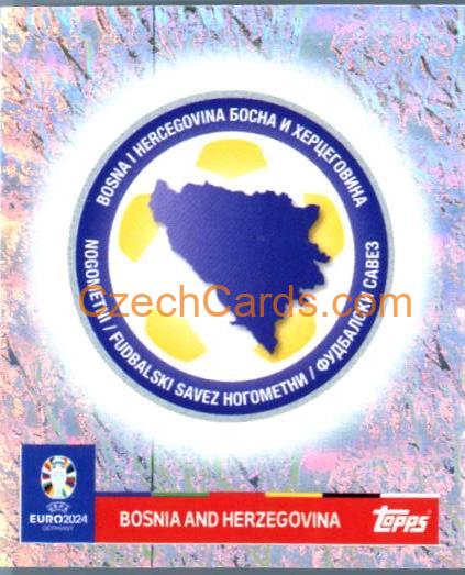 Emblem Bosnia and Herzegovina 2024 Topps UEFA Euro sticker foil #BIH1
