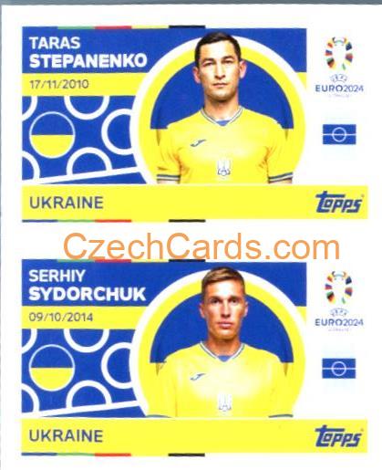 Taras Stepanenko / Serhiy Sydorchuk 2024 Topps UEFA Euro sticker #UKR10-11