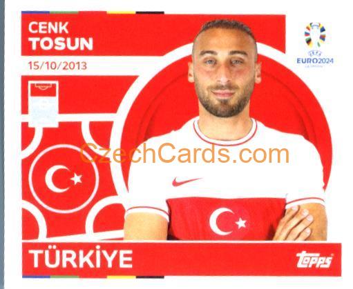 Cenk Tosun 2024 Topps UEFA Euro sticker #TUR19