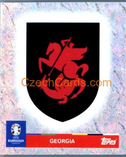Emblem Georgia 2024 Topps UEFA Euro sticker foil #GEO1