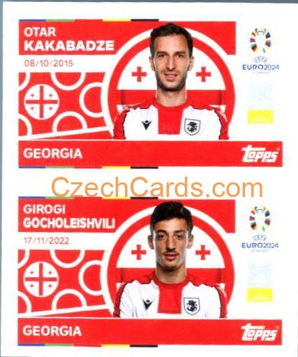 Otar Kakabadze / Giorgi Gocholeishvili 2024 Topps UEFA Euro sticker #GEO4-5