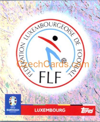 Emblem Luxembourg 2024 Topps UEFA Euro sticker foil #LUX1