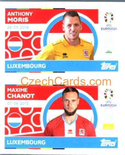 Anthony Moris / Maxime Chanot 2024 Topps UEFA Euro sticker #LUX2-3