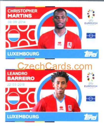 Christopher Martins / Leandro Barreiro 2024 Topps UEFA Euro sticker #LUX10-11