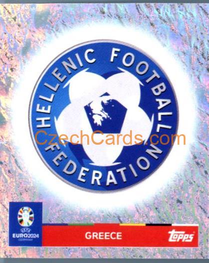 Emblem Greece 2024 Topps UEFA Euro sticker foil #GRE1
