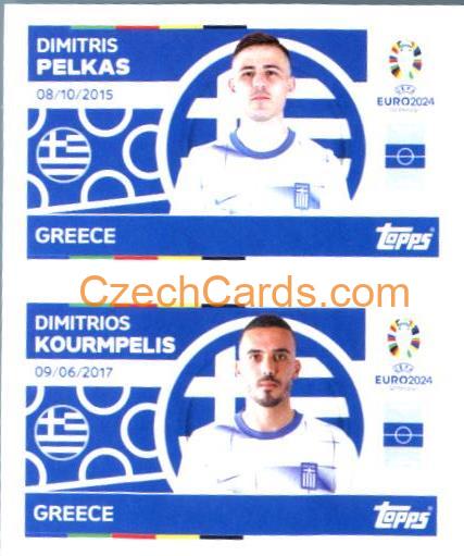 Dimitris Pelkas / Dimitrios Kourbelis 2024 Topps UEFA Euro sticker #GRE10-11