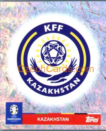 Emblem Kazakhstan 2024 Topps UEFA Euro sticker foil #KAZ1