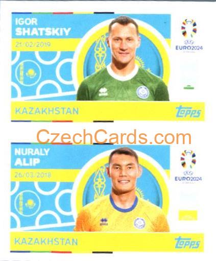 Igor Shatskiy / Nuraly Alip 2024 Topps UEFA Euro sticker #KAZ2-3