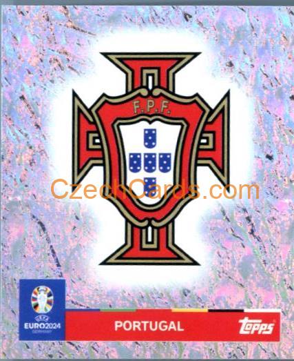 Emblem Portugal 2024 Topps UEFA Euro sticker foil #POR1