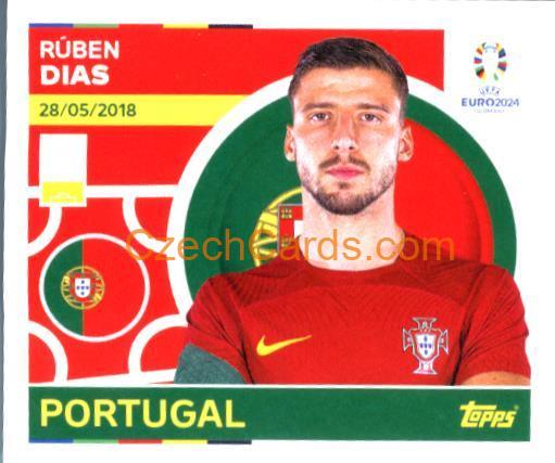 Rúben Dias 2024 Topps UEFA Euro sticker #POR7