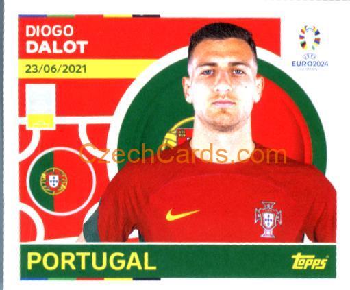 Diogo Dalot 2024 Topps UEFA Euro sticker #POR9
