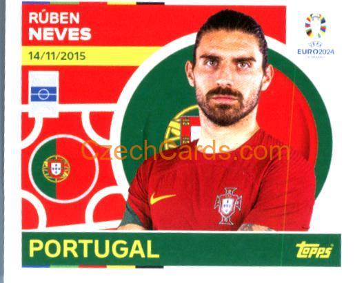 Rúben Neves 2024 Topps UEFA Euro sticker #POR15
