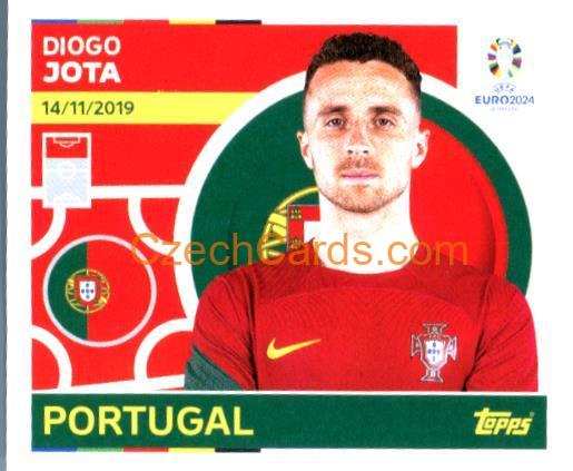 Diogo Jota 2024 Topps UEFA Euro sticker #POR20