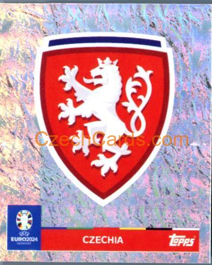 Emblem Czechia 2024 Topps UEFA Euro sticker foil #CZE1