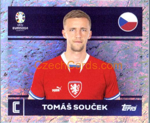 Tomáš Souček 2024 Topps UEFA Euro sticker foil #CZE2