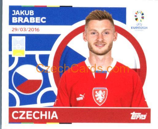 Jakub Brabec 2024 Topps UEFA Euro sticker #CZE6