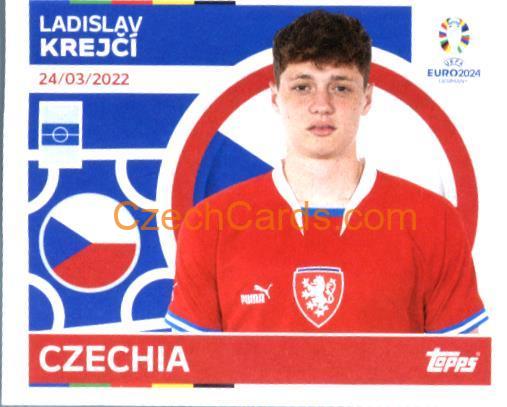 Ladislav Krejčí 2024 Topps UEFA Euro sticker #CZE12