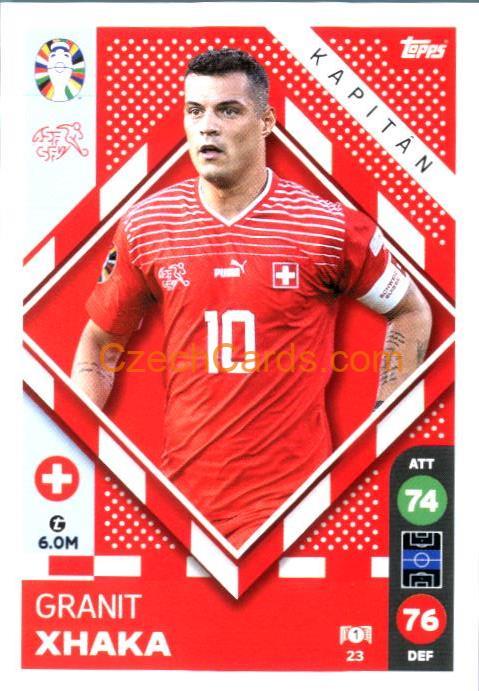 Granit Xhaka 2024 Topps Match Attax EURO LIDL Czech edition #23